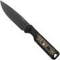 Image for Kizer Militaw KZ1067A1 Black CPM S35VN, Black Aluminium, Gold Camo-Carbon Inlay, fixed knife, Jonathan Styles design