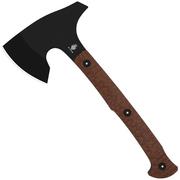 Obraz dla Tomahawk Kizer Urus 1073A1, Black Coated 1095, Brown Micarta, projekt Maciek Waluszko