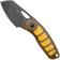 Afbeelding voor Kizer Hornet 1074A1 Blackwashed 14C28N, Yellow PEI, vaststaand mes, Evgeniy Bulychev design