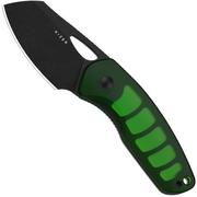 Image for Kizer Hornet 1074A2 Blackwashed 14C28N Green Acrylic, fixed knife, Evgeniy Bulychev design