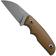 Image for Kizer Snick 1085A2 Gray Stonewashed AEB-L, Brown G10, fixed knife, Kornel Kiss design