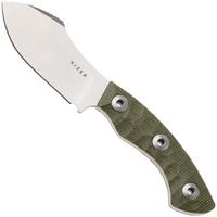 Afbeelding voor Kizer Vanguard Rook 1090A4 Satin AEB-L, Green Micarta, vaststaand mes, Vincent Rizzo design