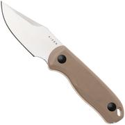 Afbeelding voor Kizer Vanguard Drop Bear Fix 1092A2 Clippoint Satin AEB-L, Tan G10, vaststaand mes, Azo design