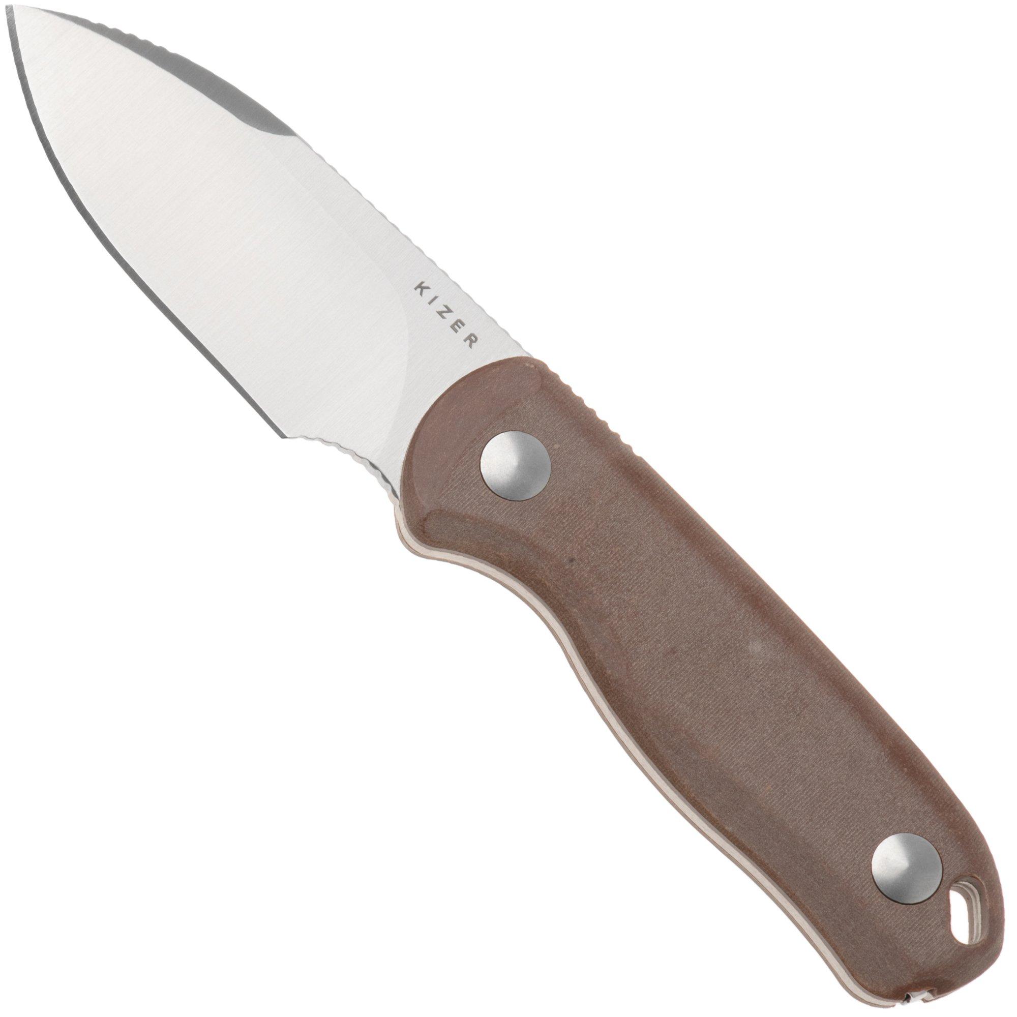 Kizer Vanguard Drop Bear Fix 1094A2 Satin 14C28N, Norplex UltreX Micarta, fixed knife, Azo design