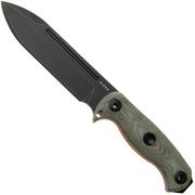 Afbeelding voor Kizer Drop Bear Fix 7 HexShox 1103HSD2, Black PVD Stonewashed AEB-L, Green Micarta and TPE, survivalmes, Azo design