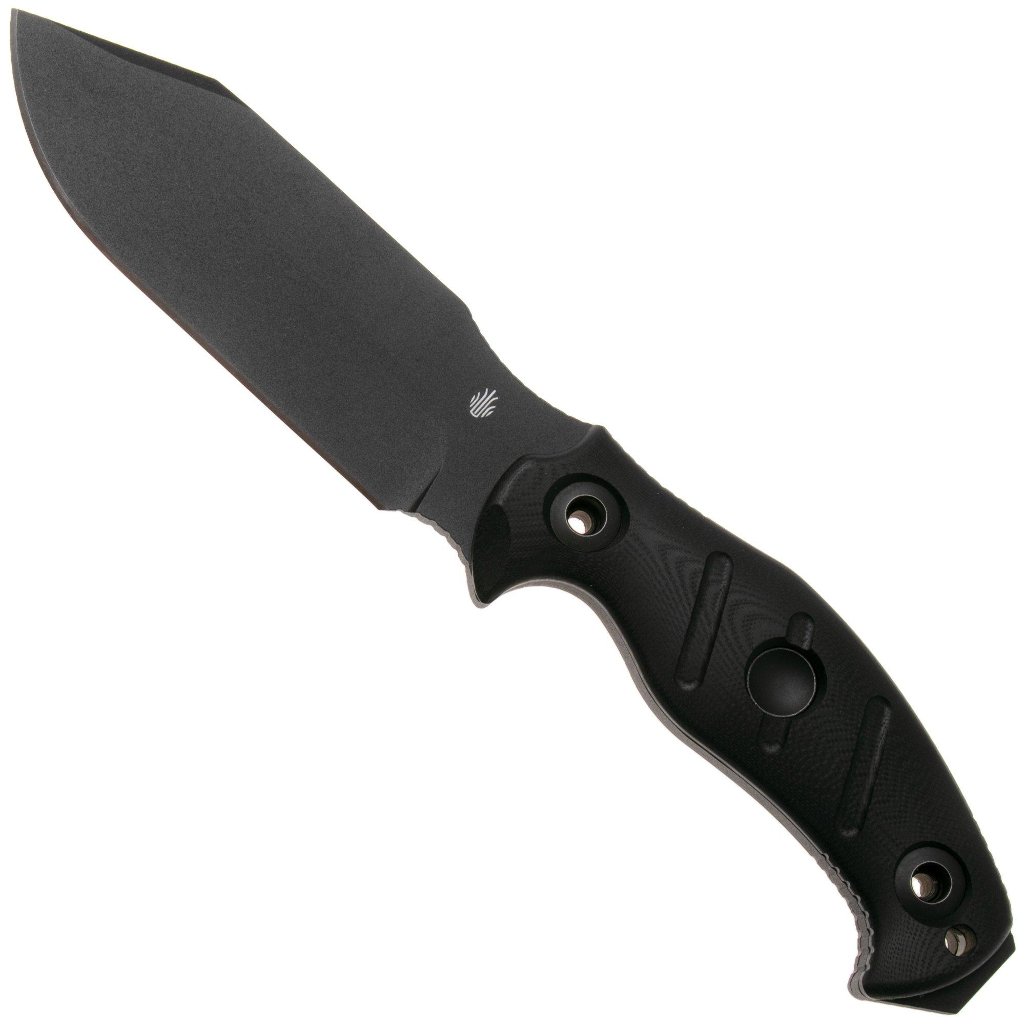 Kizer Sheepdog Survival 1105A3 Black 1095, Black G10, survival knife, Chris Conaway design