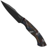 Imagem para Kizer Hissbite 1109A1, Black CPM 3V, Damascus Pattern G10, faca fixa, Boris Bairov design
