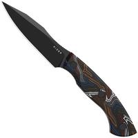 Imagem para Kizer Hissbite 1109A1, Black CPM 3V, Damascus Pattern G10, faca fixa, Boris Bairov design