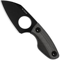 Image pour Kize Nightjar 1114A1 Blackwashed AUS-10, Norplex UltreX Micarta, couteau fixe, Vincent Rizzo design