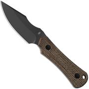 Image pour Kizer Bone 1122A1 Matte DLC 3V, Norplex Ultrex Micarta, couteau fixe, Maverick Customs design