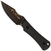 Image pour Kizer Bone 1122A2 Acid-Washed Copper Damascus, Black Micarta, couteau fixe, Maverick Customs design