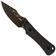 Image pour Kizer Bone 1122A2 Acid-Washed Copper Damascus, Black Micarta, couteau fixe, Maverick Customs design