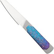 Afbeelding voor Kizer Hallow 1123A4 Satin S45VN, Aluminium & Crystallized Titanium, vaststaand mes, Michael Herrick design