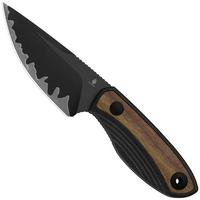 Image for Kizer Finch 1134A1, Black Acid Washed 3 Layer Composite Steel, Black G10/Mkuruti Wood fixed knife, Vincent Rizzo design