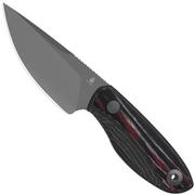 Image for Kizer Finch 1134A2, Gray PVD Stonewashed AEB-L, Black Micarta/Reconstituted Wood fixed knife, Vincent Rizzo design