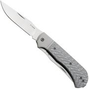 Afbeelding voor Kizer Trestle TP AirTi K3761TPA1, Satin BD1N, Silver Aluminum, Silver Carbon Fiber zakmes, Azo design