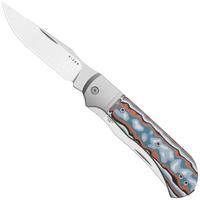 Afbeelding voor Kizer Trestle TP AirTi K3761TPA4, Satin BD1N, Aluminum and Vortex Pattern Micarta zakmes, Azo design