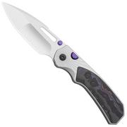 Obraz dla Nóż składany Kizer Durandal K3765BD3, Satin S35VN, Silver Aluminum and Purple Haze FatCarbon, projekt Gabor Hajagos