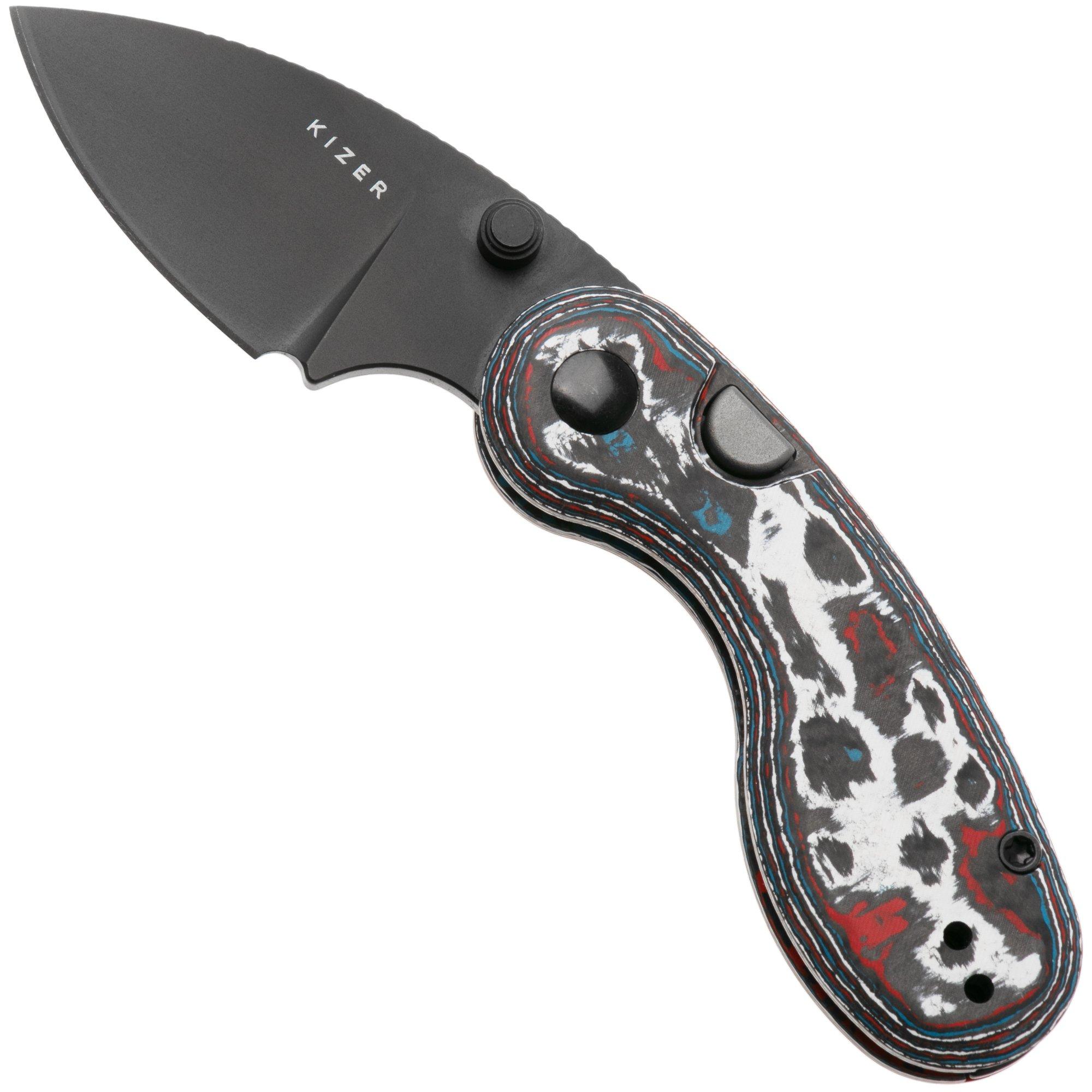 Kizer Microbe Ki2742A2 Matt DLC Ultra M390, Nebula Fat Carbon, zakmes, Maksim Epifantsev design