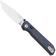 Bild für Kizer Begleiter 2.9 KI3458.2CDA1 Matte DLC S35VN, Blue Textured Aluminum, Taschenmesser, Azo Design