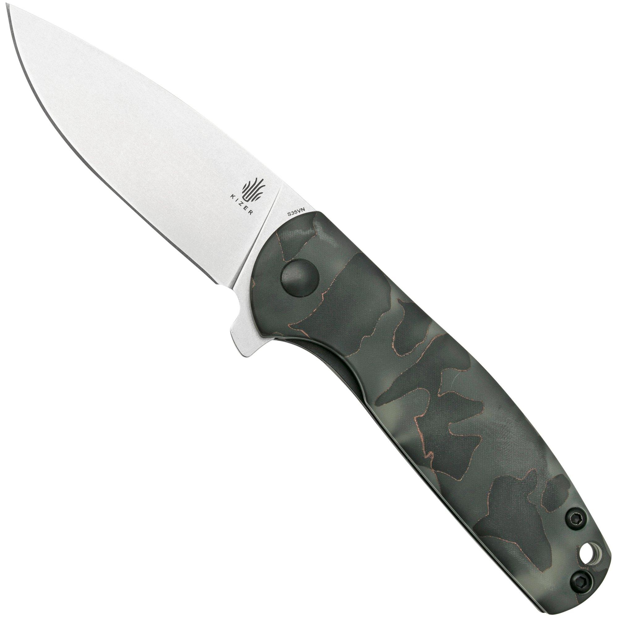 ❖ko kiii❖ Kansept Mini Korvid Knife Undead G-10 + Green - Blade HQ