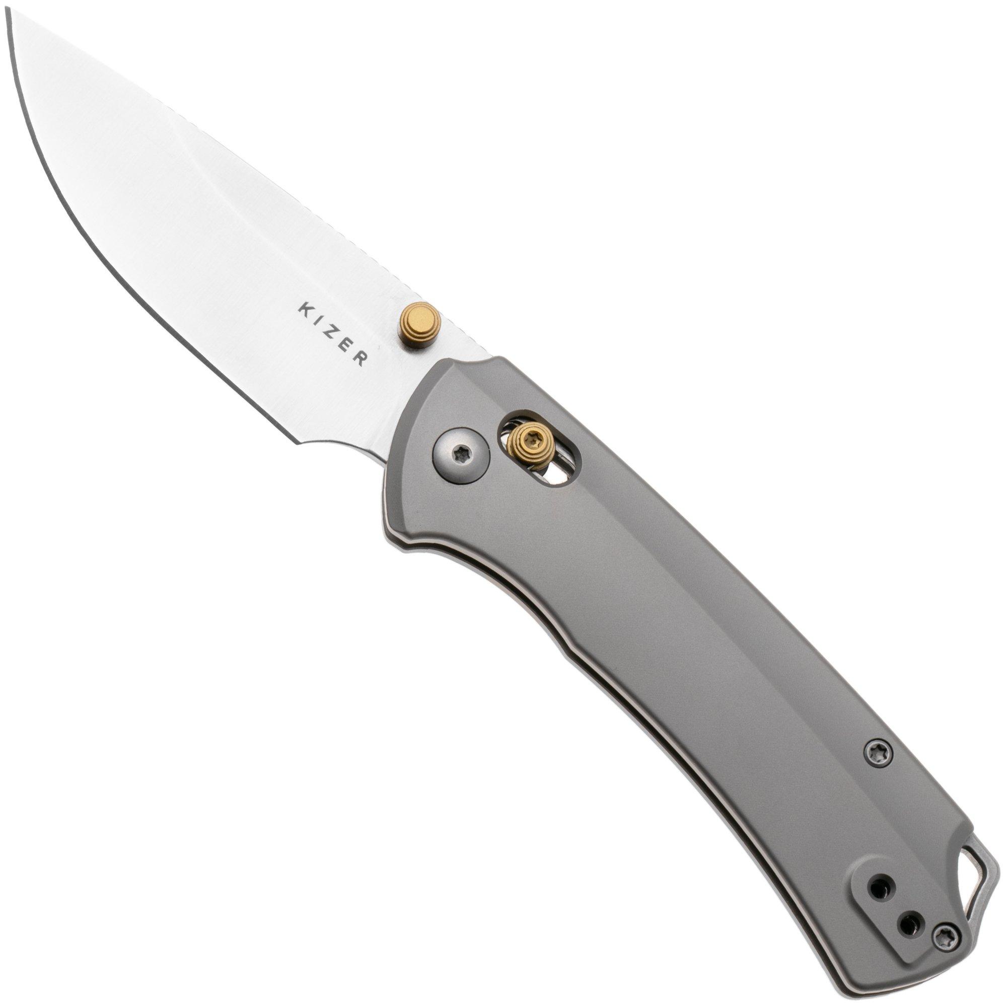 Kizer Task 1 CD Ki3490.2CDA1 Satin M390, Titanium, zakmes, Uli Hennicke design