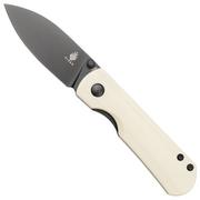 Kizer Yorkie Ki3525S2,M390 White G10 coltello da tasca, design di Ray Laconico