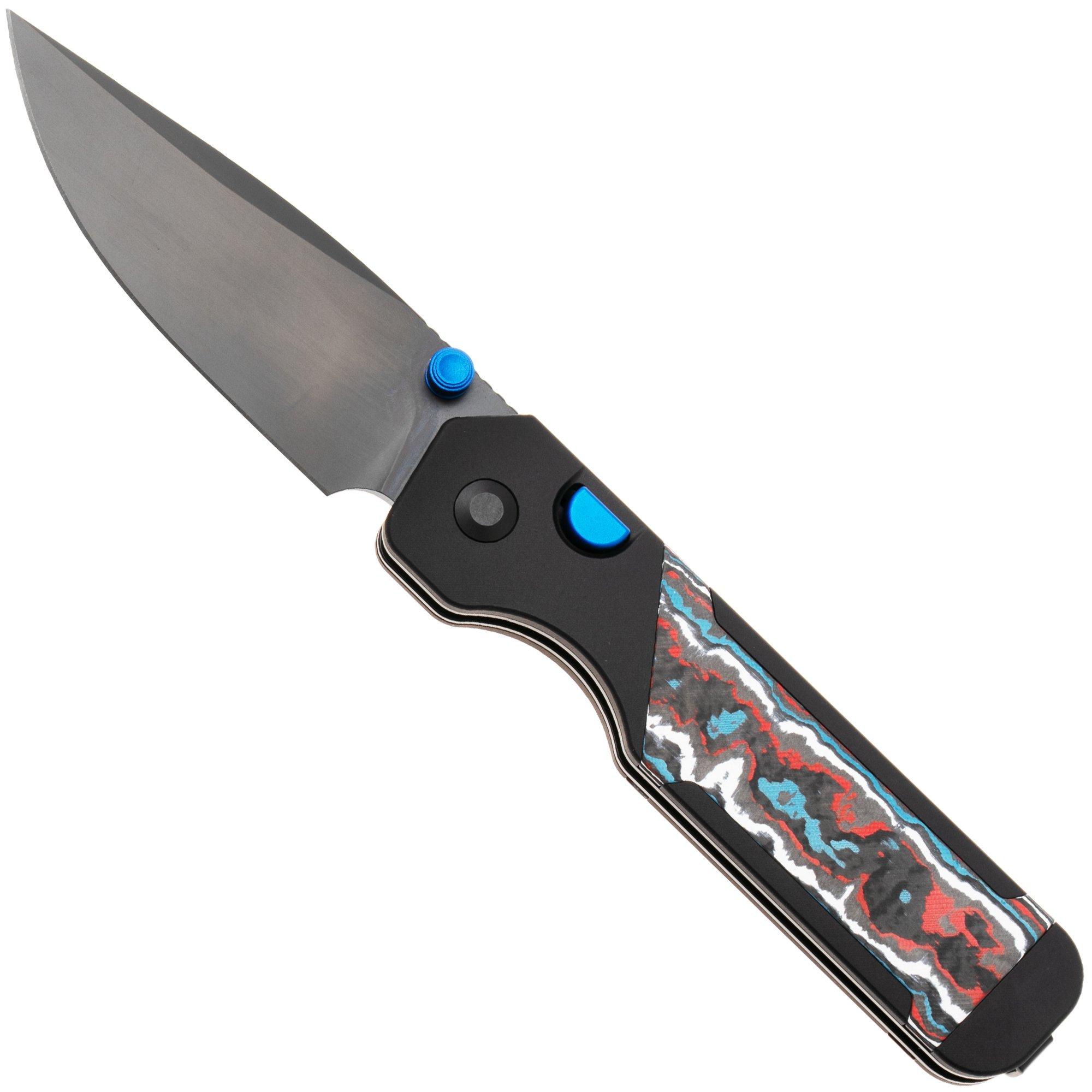 Kizer Militaw 315, Ki3634.31BDA1, Matte DLC Ultra Böhler M390, Black Aluminum/FatCarbon Nebula pocket knife, Jonathan Styles design