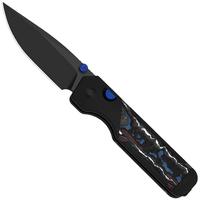 Image for Kizer Militaw 315, Ki3634.31BDA1, Matte DLC Ultra Böhler M390, Black Aluminum/FatCarbon Nebula pocket knife, Jonathan Styles design