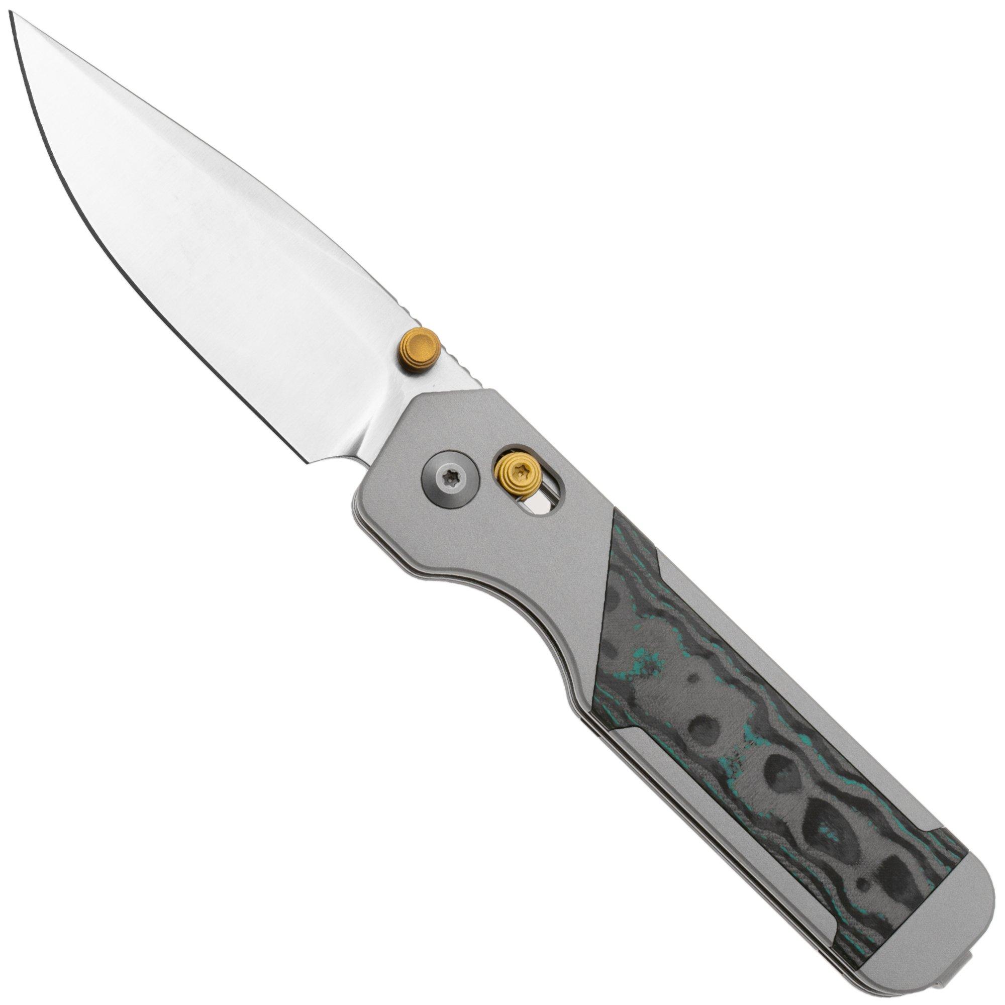 Kizer Militaw 315, Ki3634.31CDA2, Satin Elmax, Gray Aluminum/Shipwreck CamoCarbon pocket knife, Jonathan Styles design