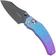 Afbeelding voor Kizer Mini Bulldog KI3672SA1 Polished DLC S45VN, Blue Purple Titanium, zakmes, O.SHO design