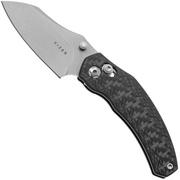 Afbeelding voor Kizer Mini Bulldog KI3672SA3 Stonewashed S45VN, Carbonfiber, zakmes, O.SHO design