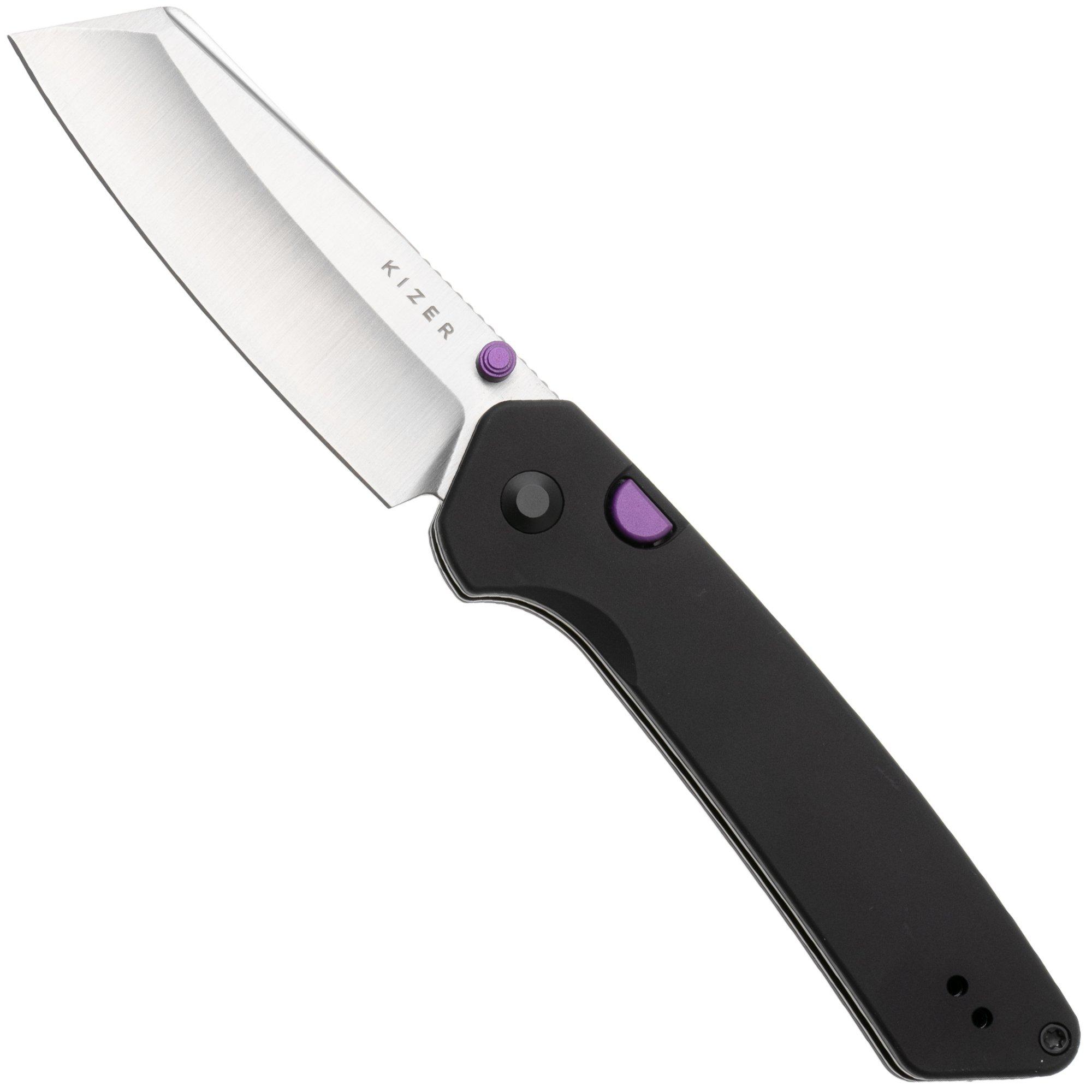 Kizer Madrac KI3693A2 Satin S45VN, Black Aluminum, zakmes