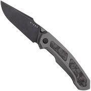 Kizer Feweed KI3694A1 Blackwashed CPM S35VN, Titanium Purple Haze Fat Carbon Inlay, pocket knife