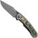 Image for Kizer Feweed KI3694A2 Grey Stonewashed CPM S90V, Titanium Toxic Storm Fat Carbon Inlay, pocket knife