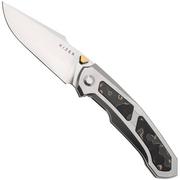 Kizer Feweed KI3694A4 Satin Zwear-PM, Titanium Camo Carbon Gold Inlay, zakmes