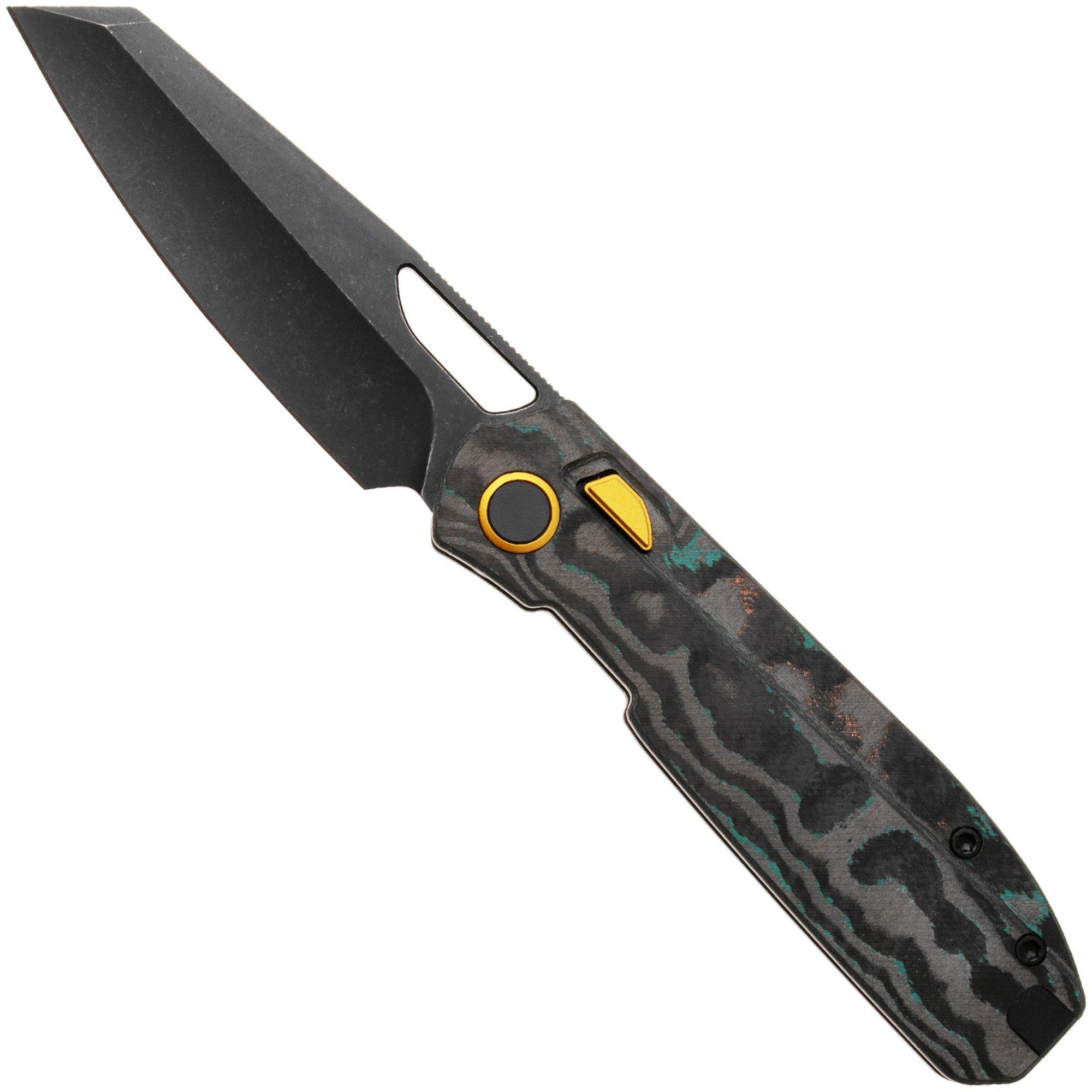 Kizer Mash KI3699BSA3, PVD M390, CamoCarbon Shipwreck pocket knife, Divo Knives design