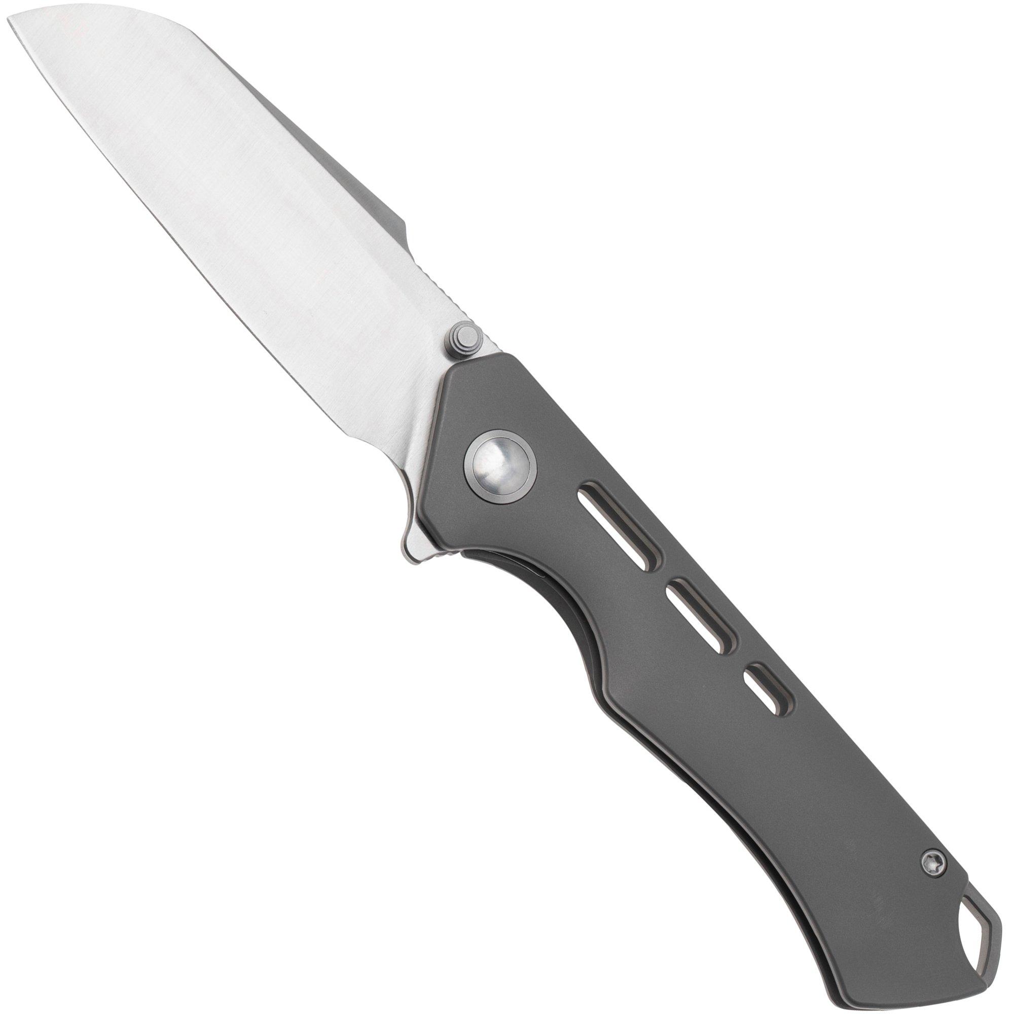 Nóż składany Kizer Crest Ki3714A1 Satin S35VN, Titanium, projekt Gecko Customz Knifeworks