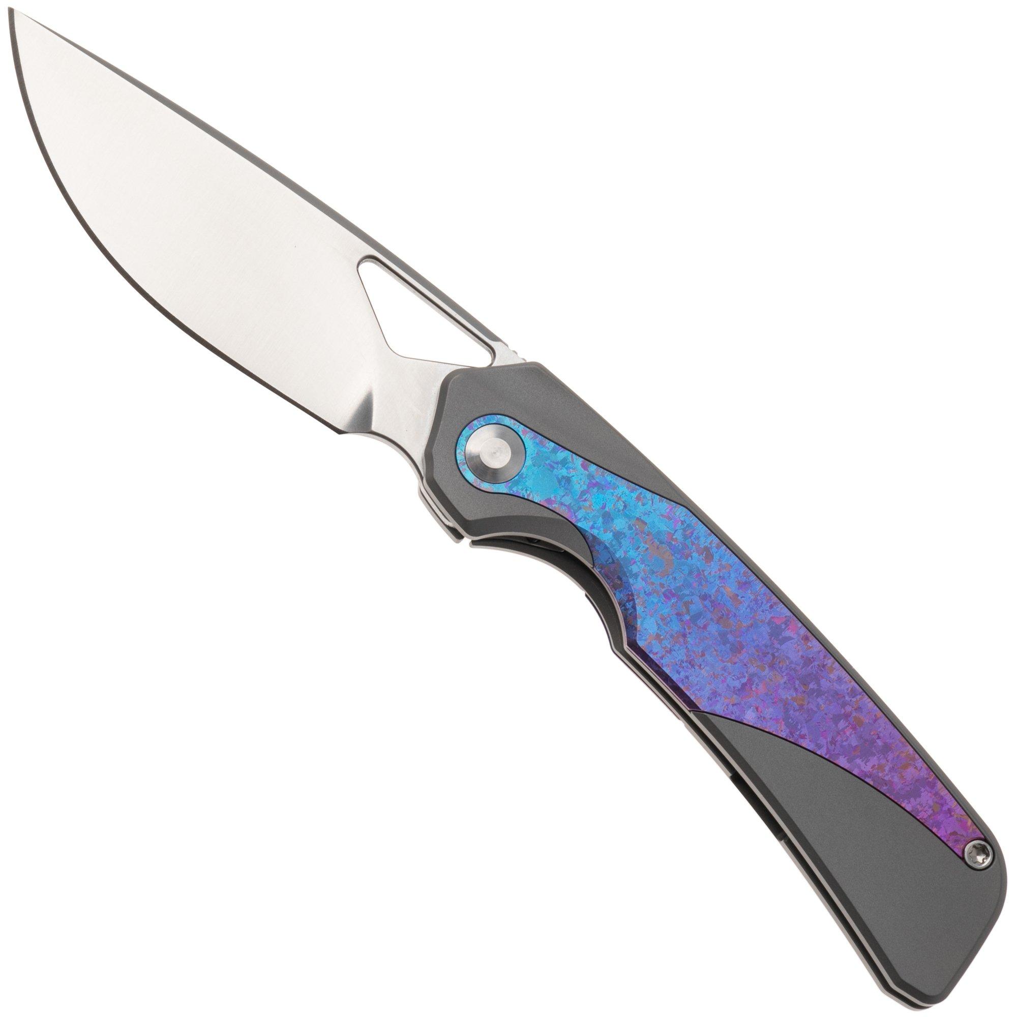 Kizer Topsail KI3735A1 Satin S45VN, Titanium & Crystallized Titanium Inlays, zakmes, Jonathan Styles design