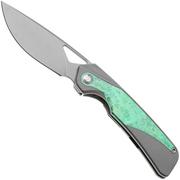 Afbeelding voor Kizer Topsail KI3735A4 Stonewashed M390, Titanium & Crystallized Titanium Inlays, zakmes, Jonathan Styles design