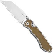 Image for Kizer Wharning KI3738A1 Satin S45VN, Aluminum Norplex UltreX Micarta, pocket knife, Johan Jordaan design