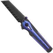 Imagen para Kizer Staff Ki3795A1, Acid-Washed Damascus, Titanium/Crystallized Titanium navaja, diseño de Jonathan Styles