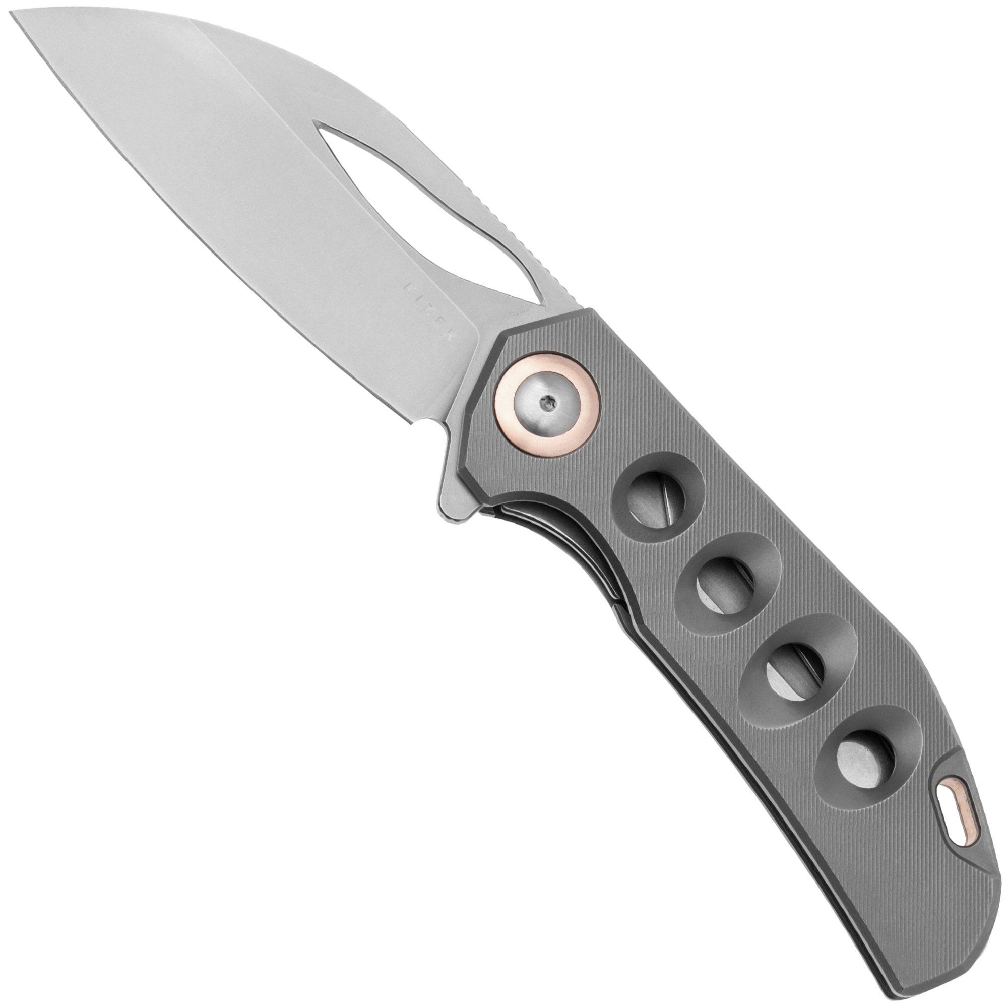 Nóż składany Kizer Hawk Ki4683A2, Stonewashed S45VN, Titanium, projekt Carlos Elstner