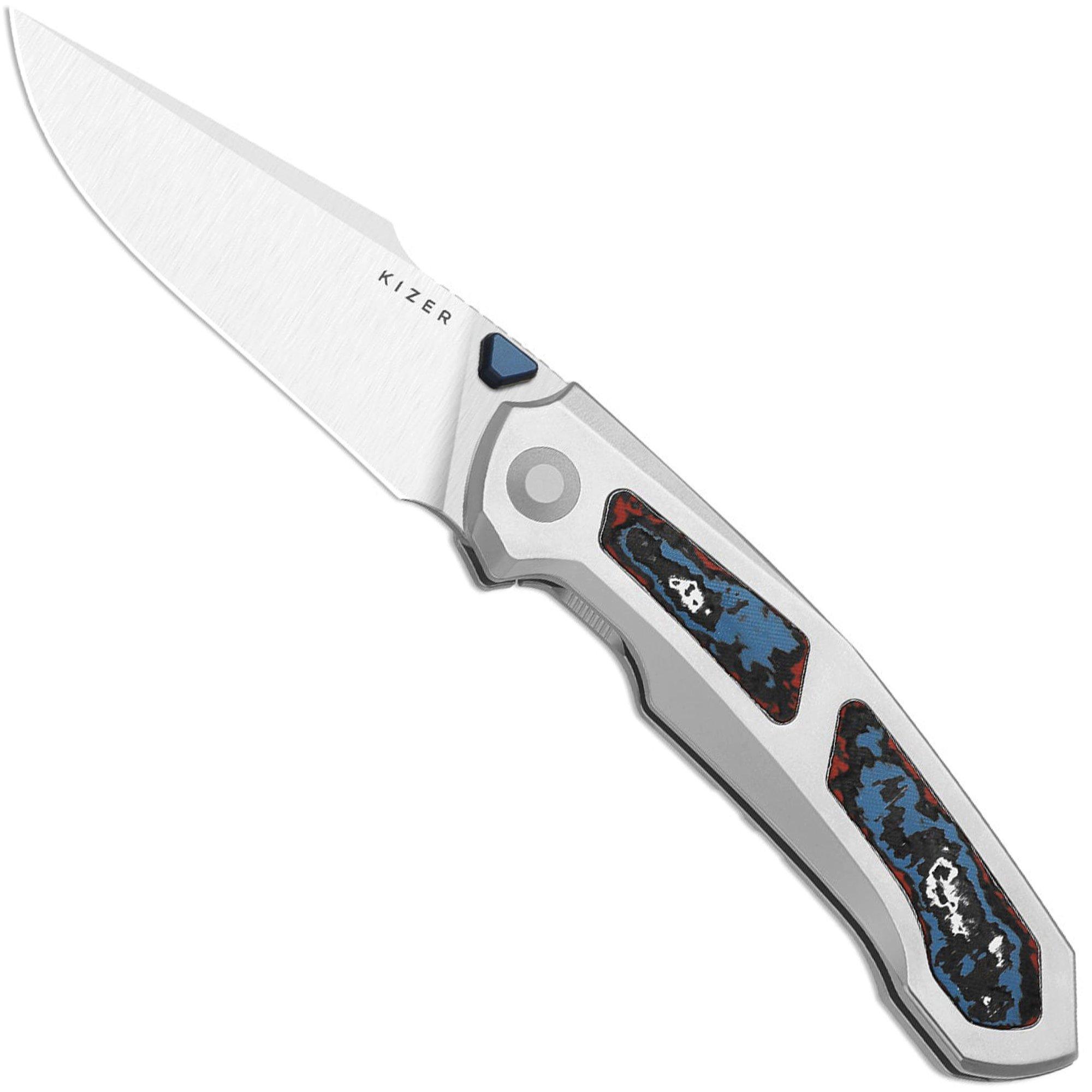 Kizer Feweed XL KI4694A2 Satin S90V, Titanium & Nebula FatCarbon, navaja