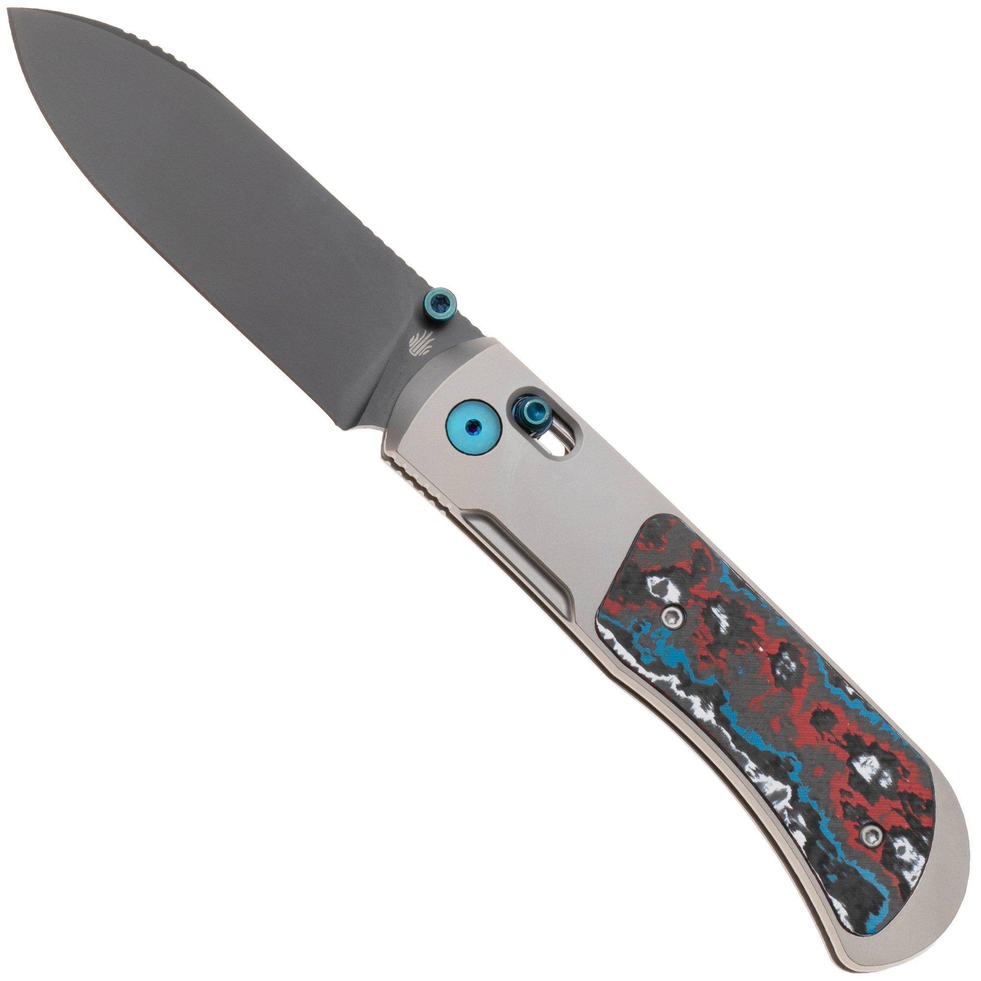 Kizer Tycho KI4761A2 Matte DLC M390, Titanium FatCarbon, zakmes, Azo design