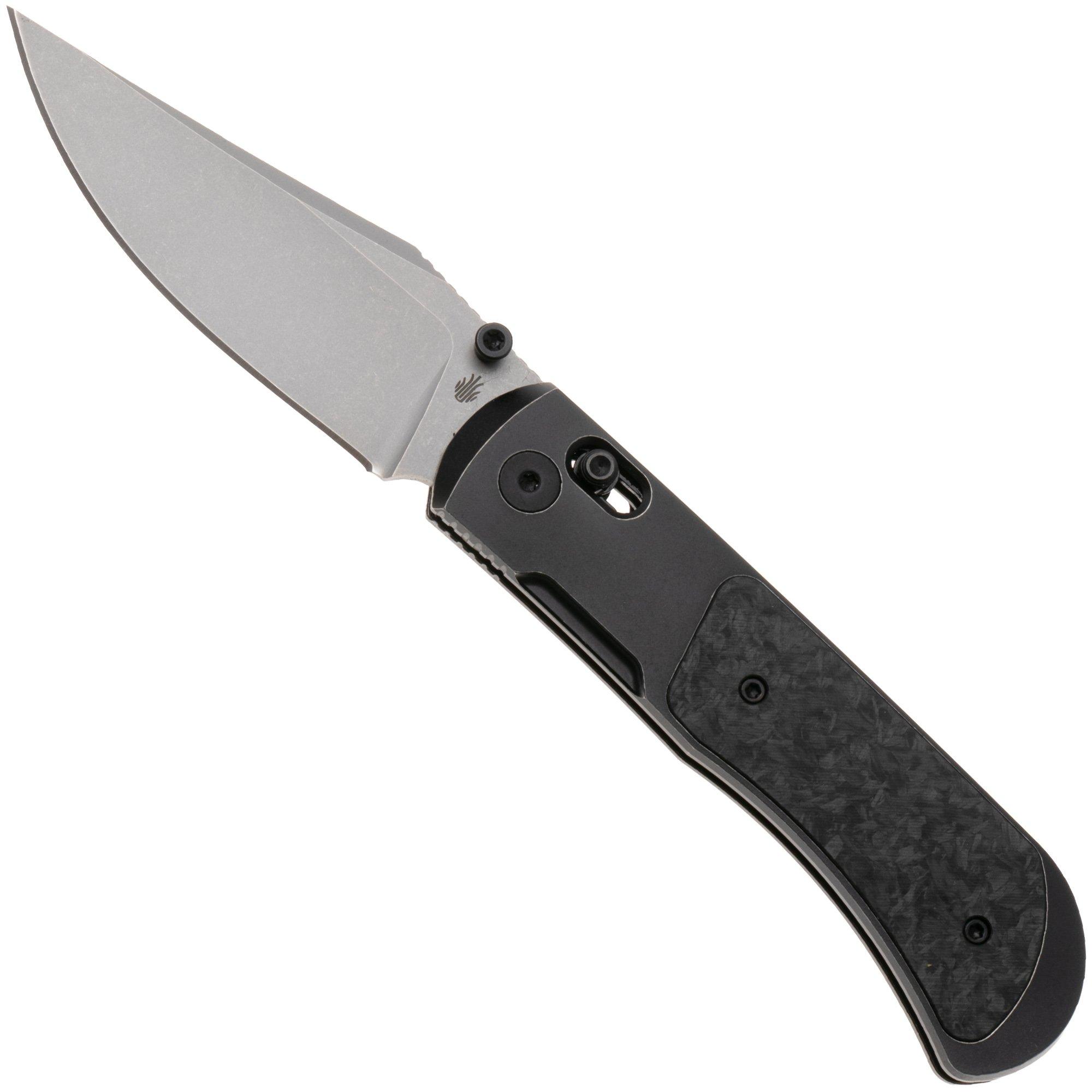 Kizer Tycho KI4761A4 Stonewashed M390, Black Titanium Carbonfiber. zakmes, Azo design