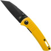 Kizer Vanguard Shard V2531N1 Yellow G10 pocket knife, Dirk Pinkerton design