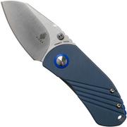 Kizer Contrail V2540C3 Blue G10 couteau de poche, Justin Lundquist design