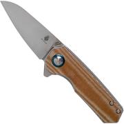 Kizer Lieb V2541N4 Brown Micarta pocket knife, Azo design