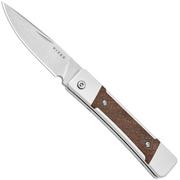 Kizer Little Grand V2670A1 Satin Nitro-V, Aluminium Mkuruti Wood, pocket knife, Jonathan Styles design